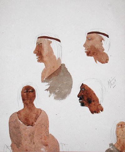 Tipos fueguinos, c.1832 de Robert Fitzroy