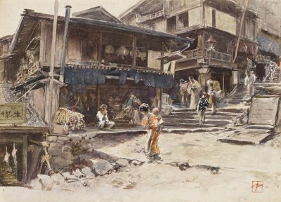 Una calle en Ikao, Japón I, 1890 de Robert Frederick Blum