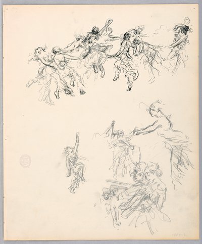 Dibujo, Figuras danzantes, 1882-83 de Robert Frederick Blum