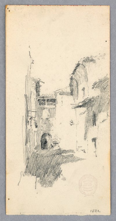 Dibujo, Escena callejera, 1882 de Robert Frederick Blum