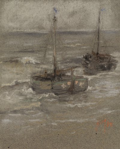 Barcos de pesca anclados de Robert Frederick Blum