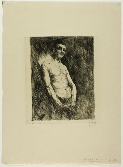 Figura semidesnuda de hombre de Robert Frederick Blum