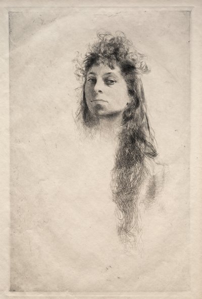 Cabeza de una Chica, años 1800 de Robert Frederick Blum