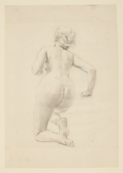 Estudio para una mujer arrodillada, "Festival de la Vendimia", Mendelssohn Glee Club, Nueva York, NY de Robert Frederick Blum