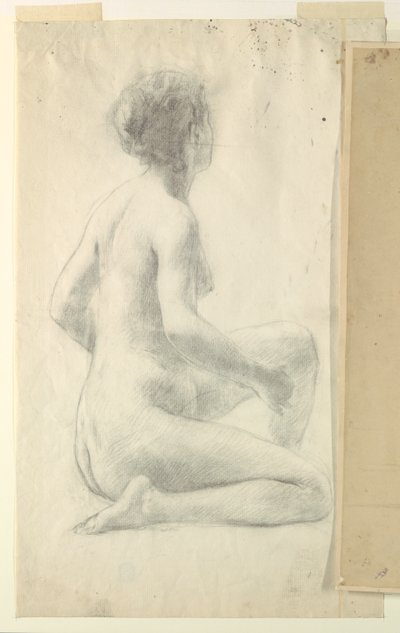 Estudio para una mujer sentada, "Festival de la Vendimia," Mendelssohn Glee Club, Nueva York, NY de Robert Frederick Blum