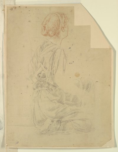 Estudio para una mujer sentada, “Festival de la Vendimia,” Mendelssohn Glee Club, Nueva York, NY de Robert Frederick Blum