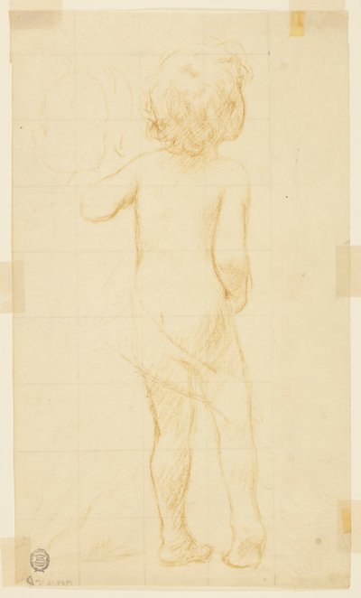 Estudio para un niño de pie, "Festival de la Vendimia," Mendelssohn Glee Club, Nueva York, NY de Robert Frederick Blum
