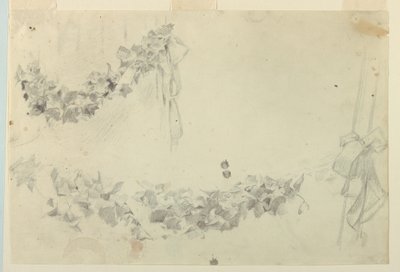 Estudio para guirnaldas, "Festival de la Vendimia," Mendelssohn Glee Club, Nueva York, NY de Robert Frederick Blum