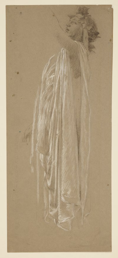 Estudio para líder de la procesión, “Festival de la Vendimia,” Mendelssohn Glee Club, Nueva York, NY de Robert Frederick Blum
