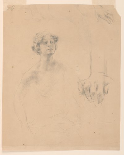 Estudio para mujer, “Festival de la Vendimia,” Mendelssohn Glee Club, Nueva York, NY de Robert Frederick Blum