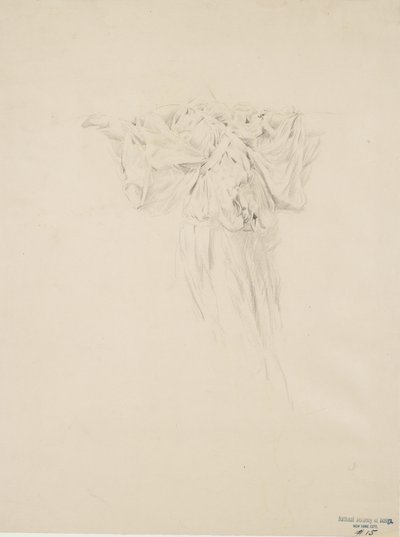 Estudio de drapeado para mural Moods to Music, 1893-95 de Robert Frederick Blum
