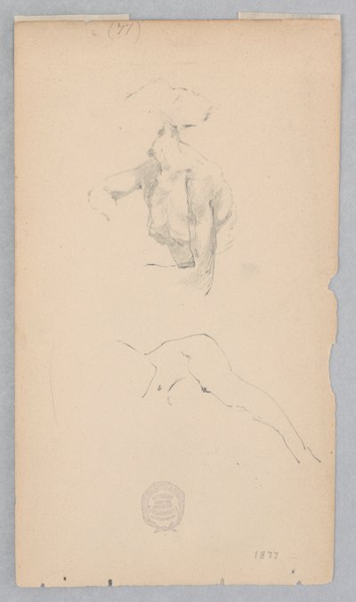 Dos estudios después del desnudo de una mujer de Robert Frederick Blum