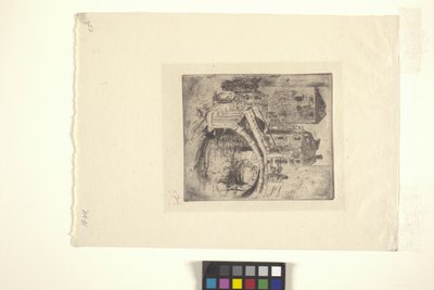 Canal y puente venecianos (aguafuerte) de Robert Frederick Blum