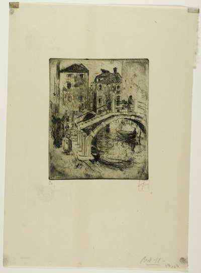 Canal y puentes venecianos de Robert Frederick Blum