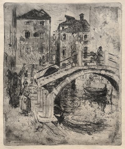 Canal y puentes venecianos de Robert Frederick Blum