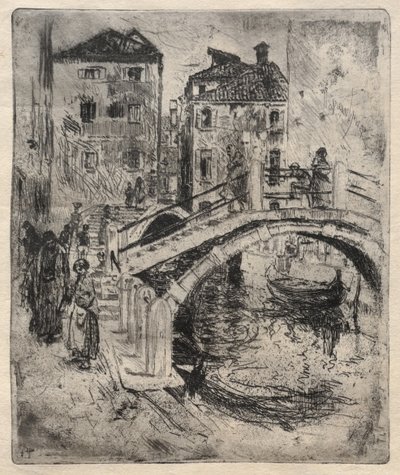 Canal y puentes venecianos, 1886 de Robert Frederick Blum
