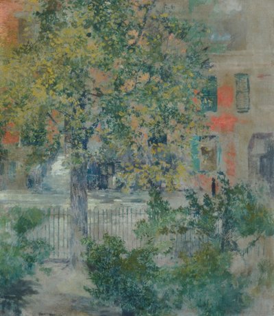 Vista desde la ventana del artista, Grove Street, ca. 1900 de Robert Frederick Blum