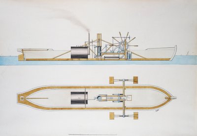 Barco de vapor diseñado por Robert Fulton de Robert Fulton