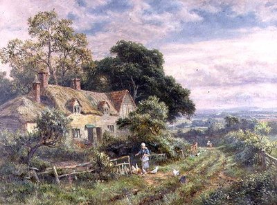 Alimentando a las gallinas de Robert Gallon