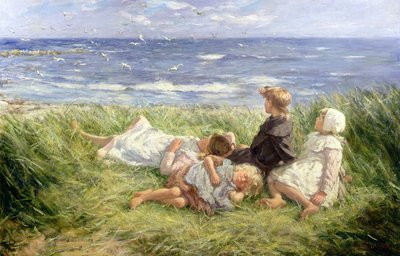 Gaviotas y mares zafiro, 1912 de Robert Gemmell Hutchison
