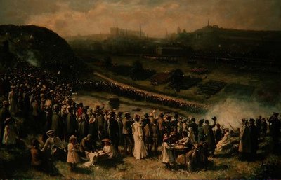 La revisión de la Fuerza Voluntaria Escocesa, Edimburgo de Robert Gemmell Hutchison