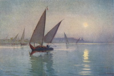 Luz de luna en el Nilo, cerca de El Cairo de Robert George Talbot Kelly