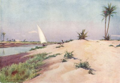 En el canal de Ismailia, cerca de Tel-El-Kebir, c1880, 1904 de Robert George Talbot Kelly