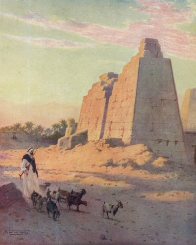 Pilon en Karnak, c1880, 1904 de Robert George Talbot Kelly