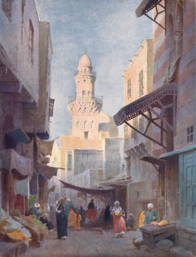 La Gamalieh y la Mezquita del Sultán Babaas, El Cairo de Robert George Talbot Kelly