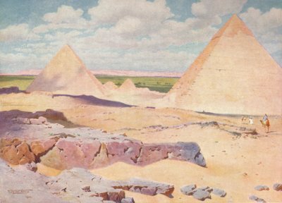 Las Pirámides de Gizeh desde el desierto, c1880, 1904 de Robert George Talbot Kelly