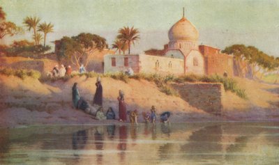 Pueblo de Shinbab en el Bajo Nilo, c1880, 1904 de Robert George Talbot Kelly