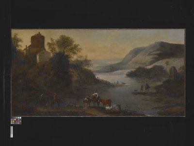 Paisaje con animales (óleo sobre lienzo) de Robert Griffier