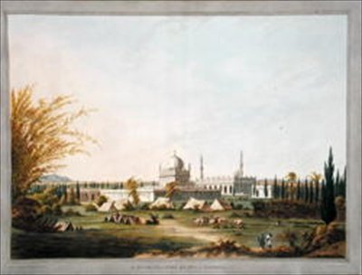 El mausoleo de Hyder Ali Khan en Laulbaug, ilustración de 