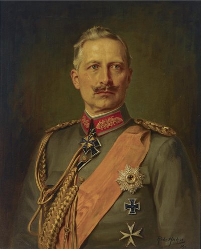 Retrato del emperador alemán Guillermo II 1859-1941, rey de Prusia, 1911 de Robert Hahn