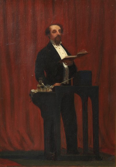 Charles Dickens dando una lectura pública de Robert Hannah