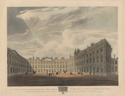 Cuadrángulo de Peckwater, Christ Church, Oxford de Robert Havell