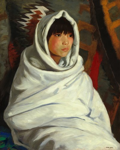 Chica india con manta blanca de Robert Henri