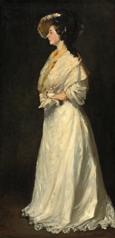 Joven mujer de blanco de Robert Henri