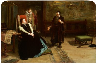 La conferencia entre María, Reina de Escocia y John Knox en el Palacio de Holyrood de Robert Herdman