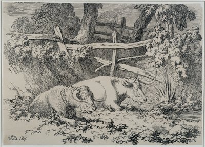 Ganado descansando, 1807 de Robert Hills