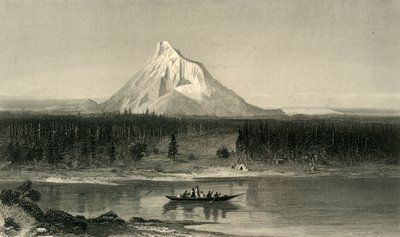 Monte Hood, desde el Columbia, 1872 de Robert Hinshelwood