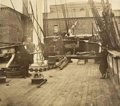 Brunel a bordo de la Aphrodita, Liverpool de Robert Howlett