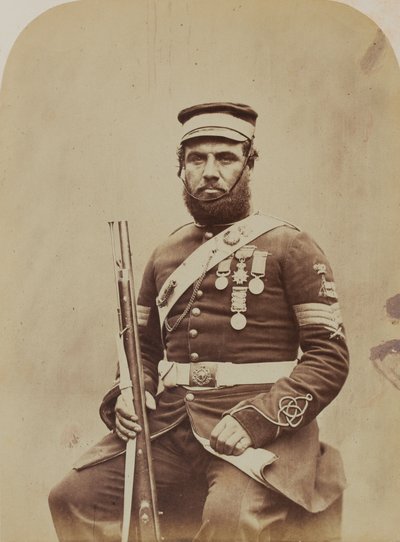 Sargento de color J. Stanton, Zapadores y Mineros Reales, 1856 de Robert Howlett