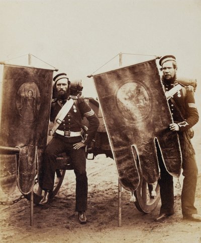Sargento de Compañía Christy y Sargento McGifford, Artillería Real, 1856 de Robert Howlett