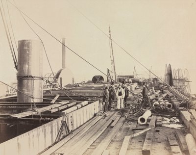 Escena de cubierta del Great Eastern, 1857 de Robert Howlett