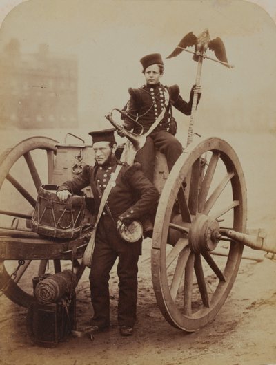 Trompetistas Gritten y Lang, Artillería Real, 1856 de Robert Howlett