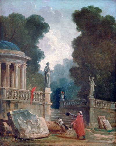 El mendigo y el loro, c1750-1808 de Robert Hubert