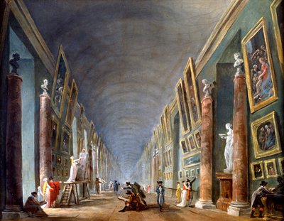 La Gran Galería, Louvre, París, 1801-1805 de Robert Hubert