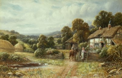 Una cabaña de Surrey (óleo sobre lienzo) de Robert John Hammond
