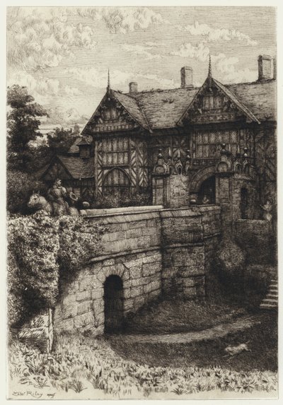 Speke Hall (aguafuerte) de Robert Kent (after) Thomas